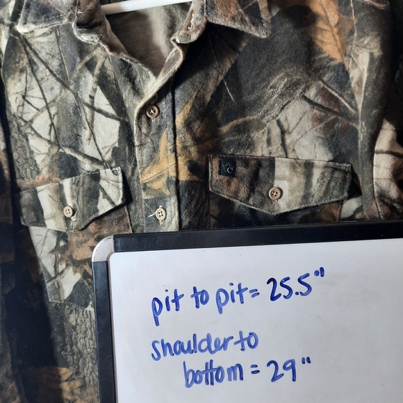 Vintage Codet Button Down Long Sleeve Shirt Realtree Camo Men's XL Made In USA - Picture 9 of 9